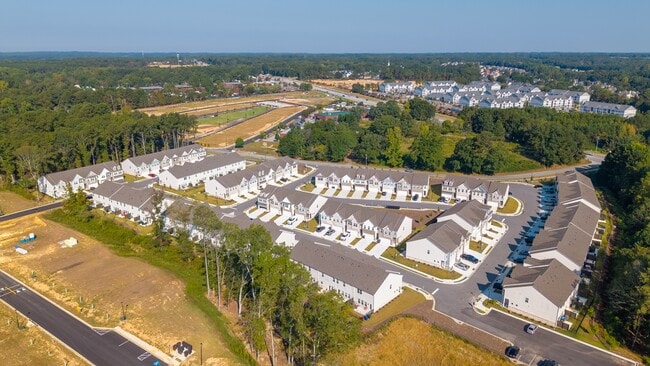 Birds-eye view showcasing the full layout of the community. - Carlton Crossing