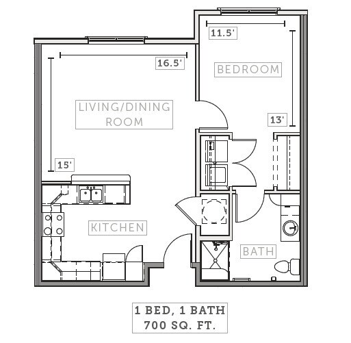 1 bedroom - Riverbend Estates II