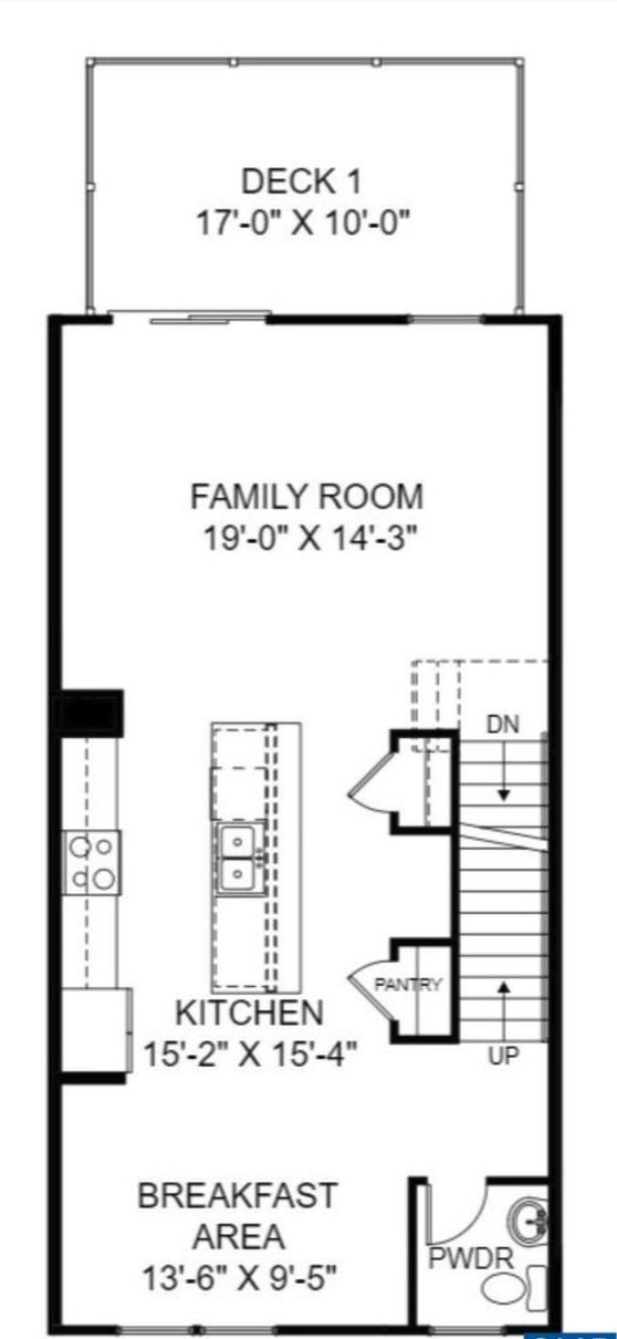 Floor plan - main level - 5977 Cling Ln