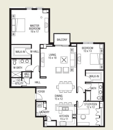 2BR/2BA - Station Square