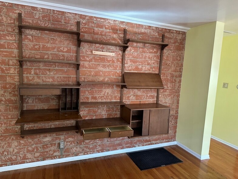 Desk, cabinet, shelves - 4680 College View Ave