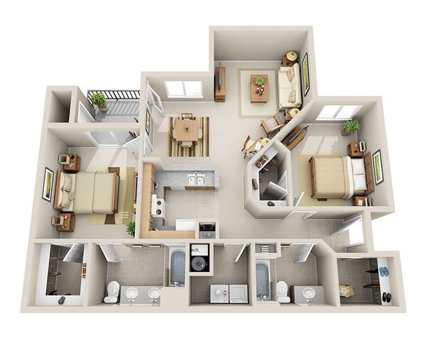 Floorplan - Redstone Ranch Apartments