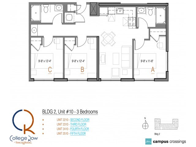 3 Bedroom - Campus Crossings at College Row