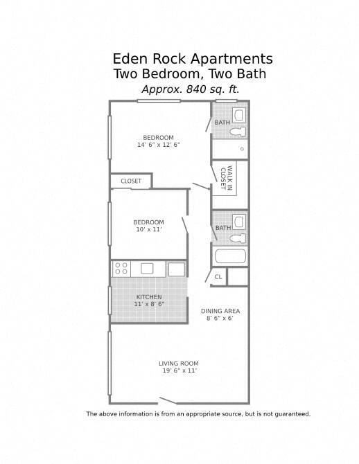 Floorplan - Eden Rock Apartments