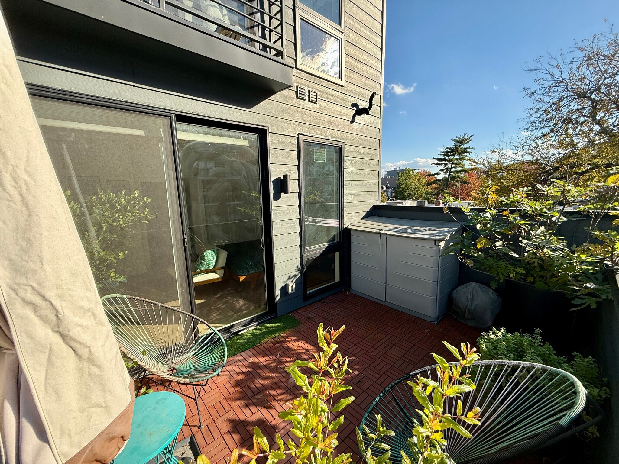 Roof deck includes a storage shed - 3916 14th St NW