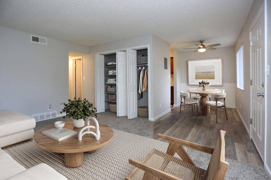 2 BR, 1 BA - Living Room - Sage Creek Apartments