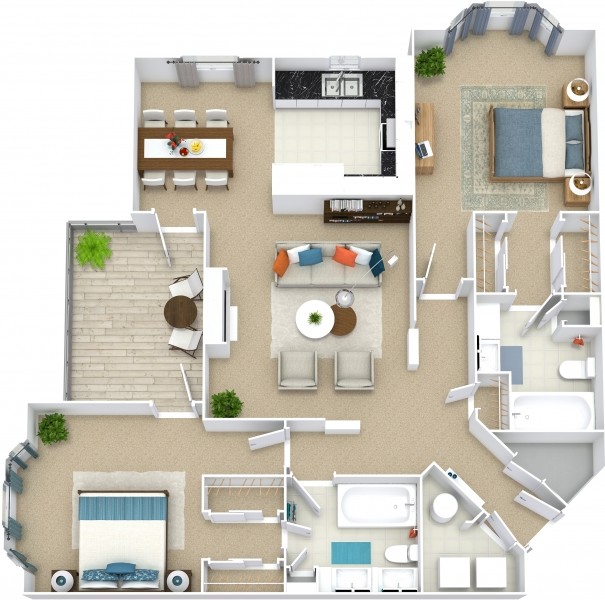 Floorplan - The Fairways at Birkdale Apartment Homes