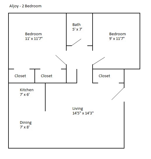 2BR/1BA - Aljoy Court