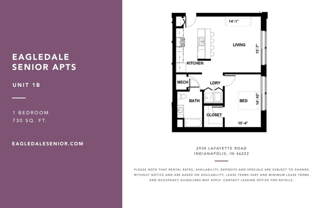 Floorplan - Eagledale Senior Apartments