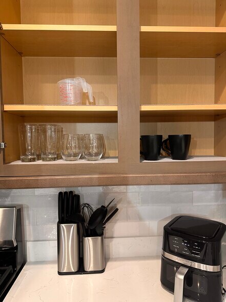 Glassware, utensils, and air fryer - 20896 S 231st Pl