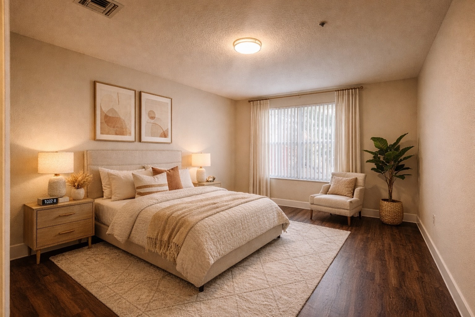 Staged Master Bedroom - 4602 SW 160th Ave