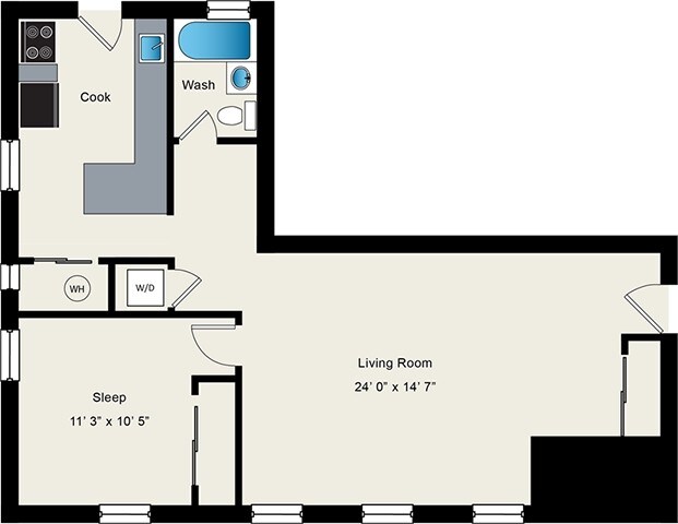 Floorplan - 1640 N Damen Apartments