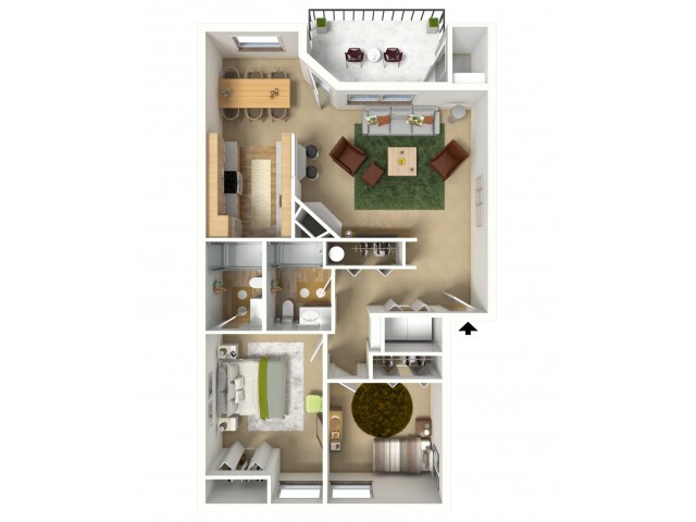 Gold 3D - 2 Bedroom, 2 Bathroom - Avalon Park