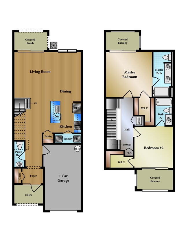 2x2.5 Floorplan - Frederick Isles Townhomes