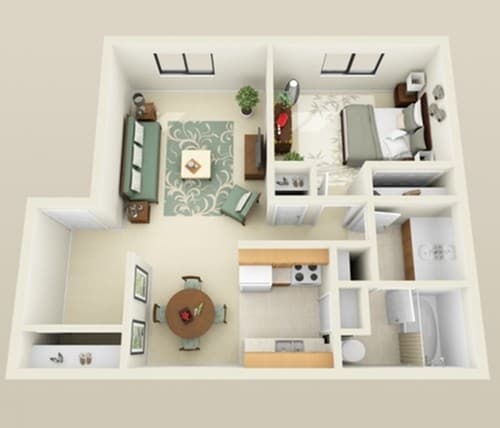 1 Bedroom 1 Bath - Fairway Apartments