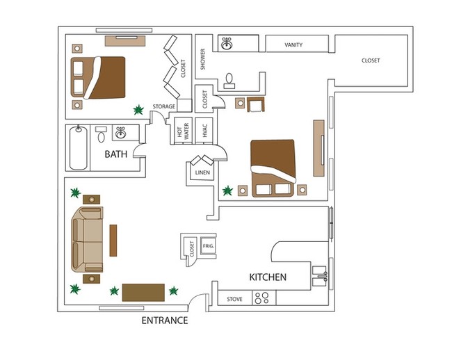 2BR/2BA - 18 at Biltmore Apartments