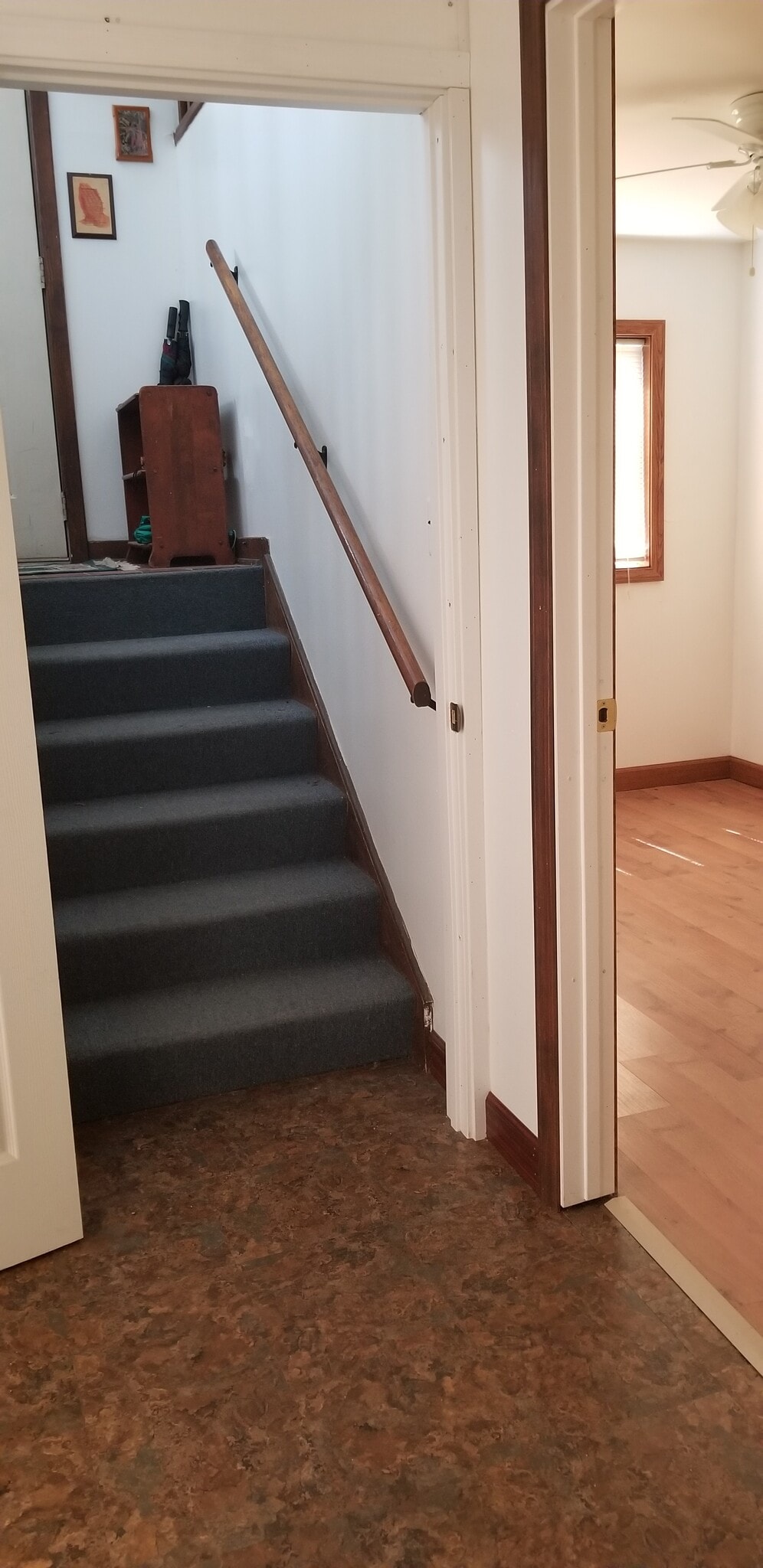 Hallway to apartment downstairs - 2116 Thaler Ave