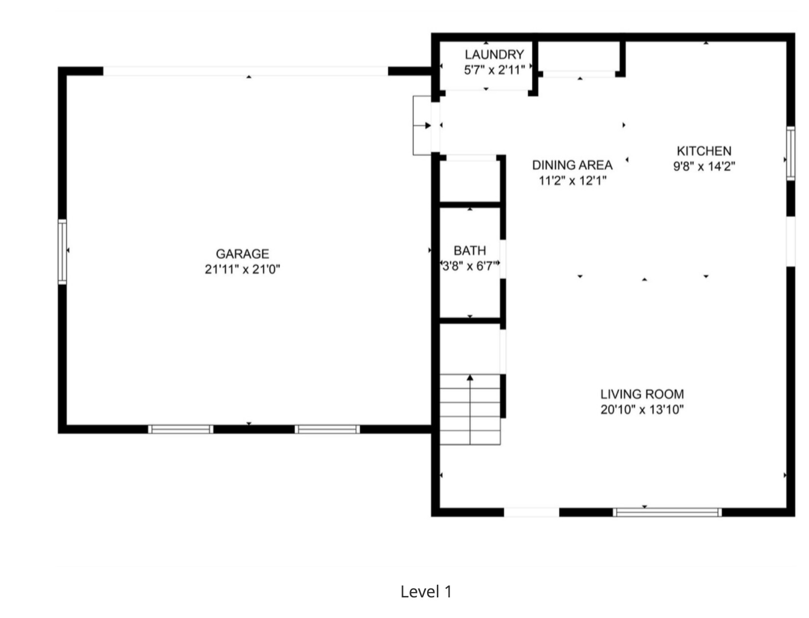 Main level floorplan - 455 W 1140 N