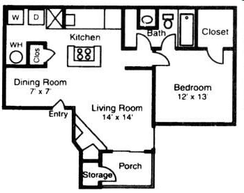 1BR/1BA Garden - The Bluffs Apartment Homes