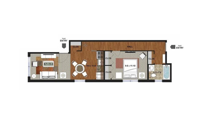 Floorplan - Bryant Ave Apartments | 3432