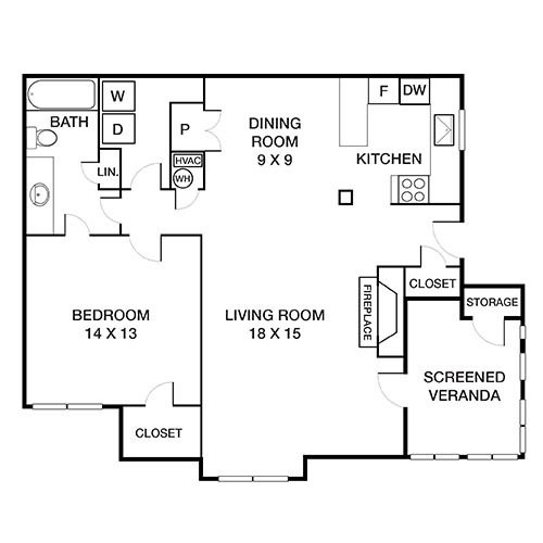 Floorplan - Hillmeade Apartment Homes