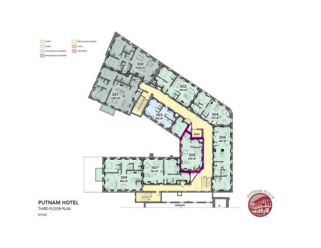 Building Photo - Putnam Hotel – $2,041 – 1 Bedroom/1 Bathroom, 690 SQ.FT. – UTILITIES INCLUDED, Available Immediately