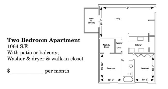 Floorplan - Cedar Glen Apartments (Phase I and II)