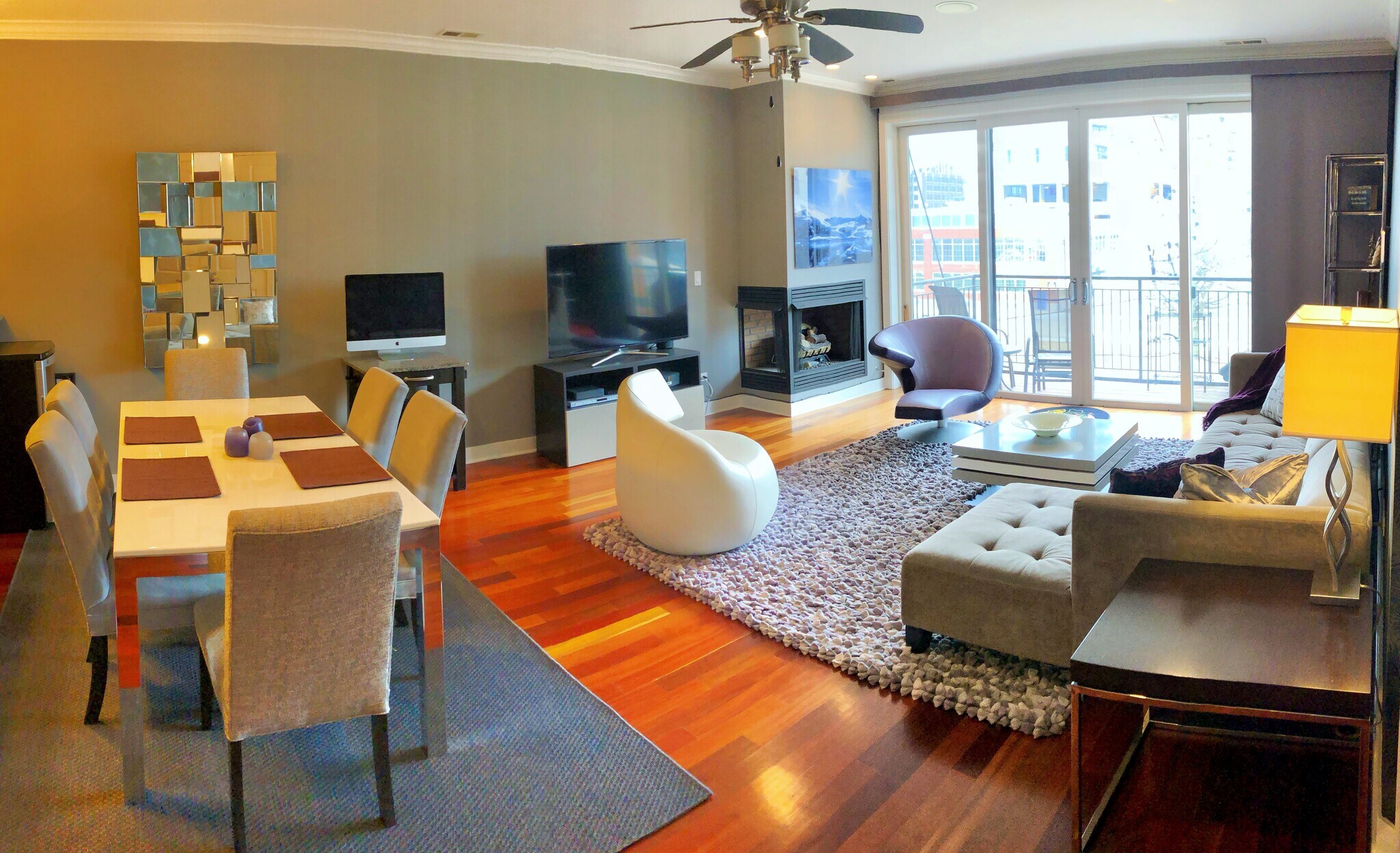 Open, extra wide dining / living room - 825 N Hudson Ave