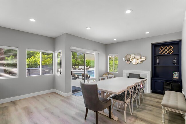 Dining Area with Gas Fireplace! - 40605 Ventana Ct