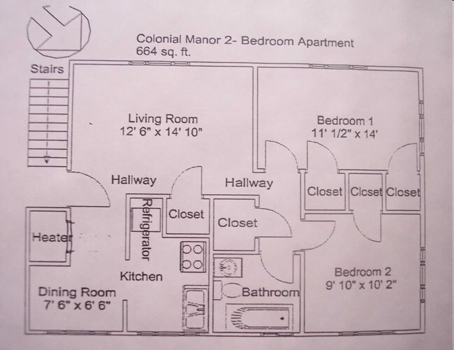 2BR/1BA - Colonial Manor Apartments