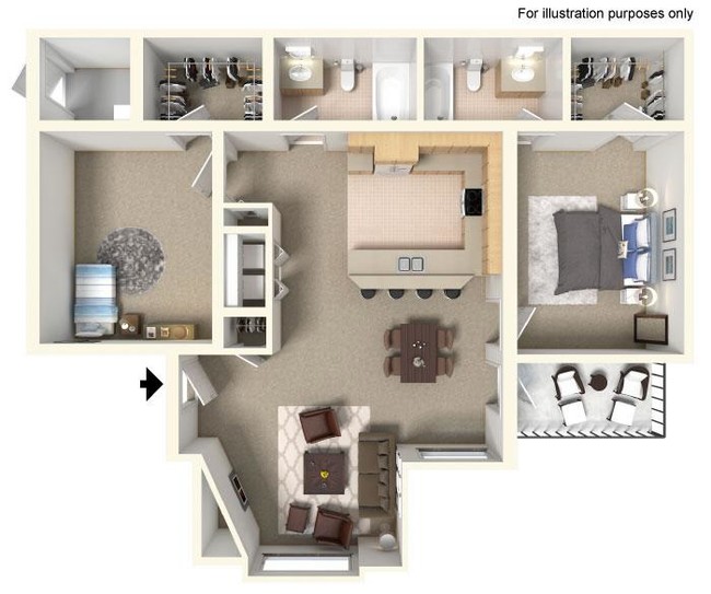 Floorplan - Heights by Marston Lake Apartments