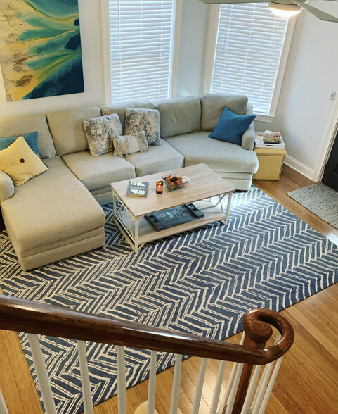 Living room from stairs. - 74 Peters Pl