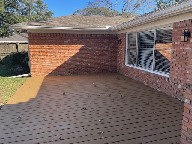 large deck in the back yard. - 3706 Murworth Dr