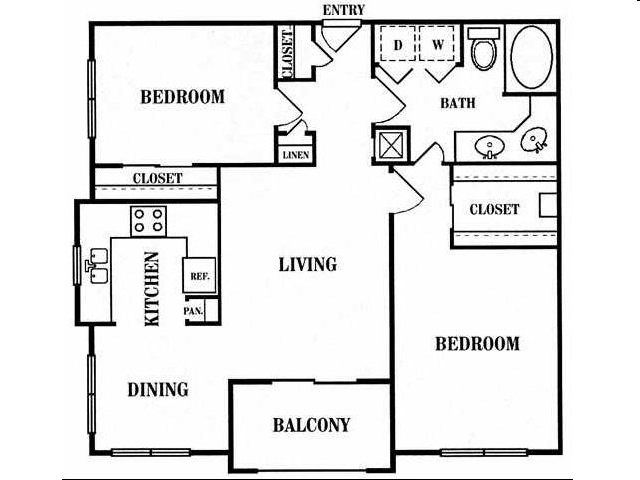 2BR Plan C - The Boulevard