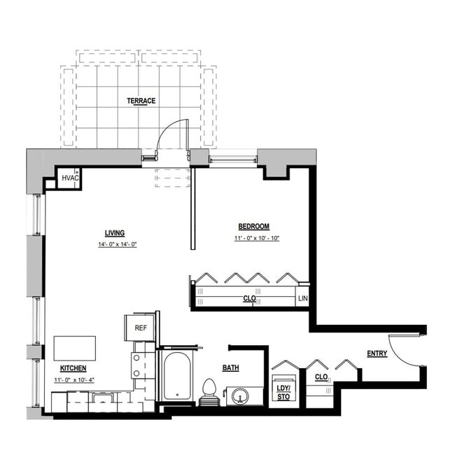 Floorplan - Parisian on Vine Apartments