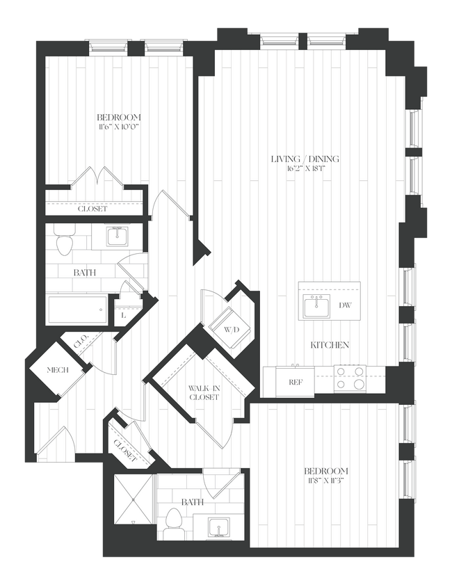 Floorplan - The Barrett at Chevy Chase Lake