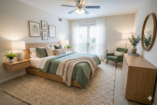 Woodmere 2 Bed Bedroom - Woodmere Apartments