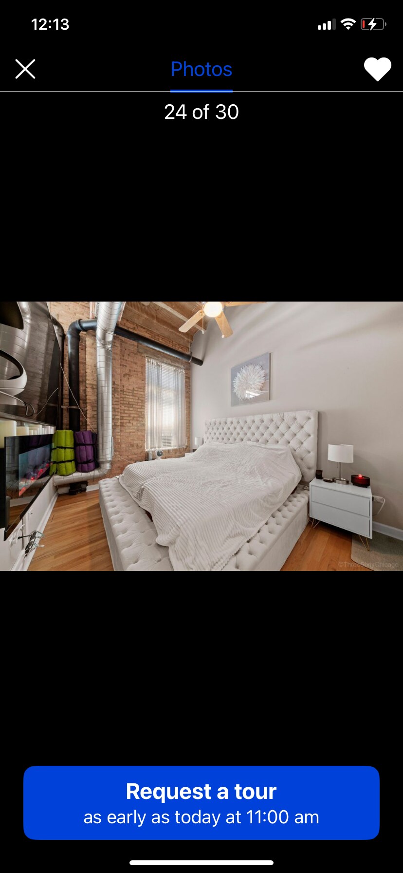 Large king bed and amble bedroom space. - 2545 S Dearborn St