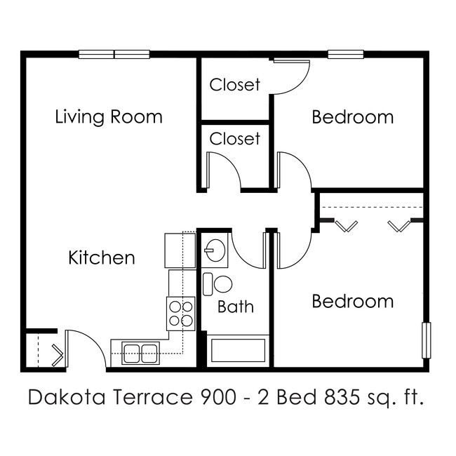 Floorplan - Dakota Terrace Apartments