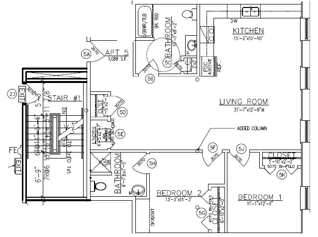 2BR/1.5BA - Pomeroy Lofts