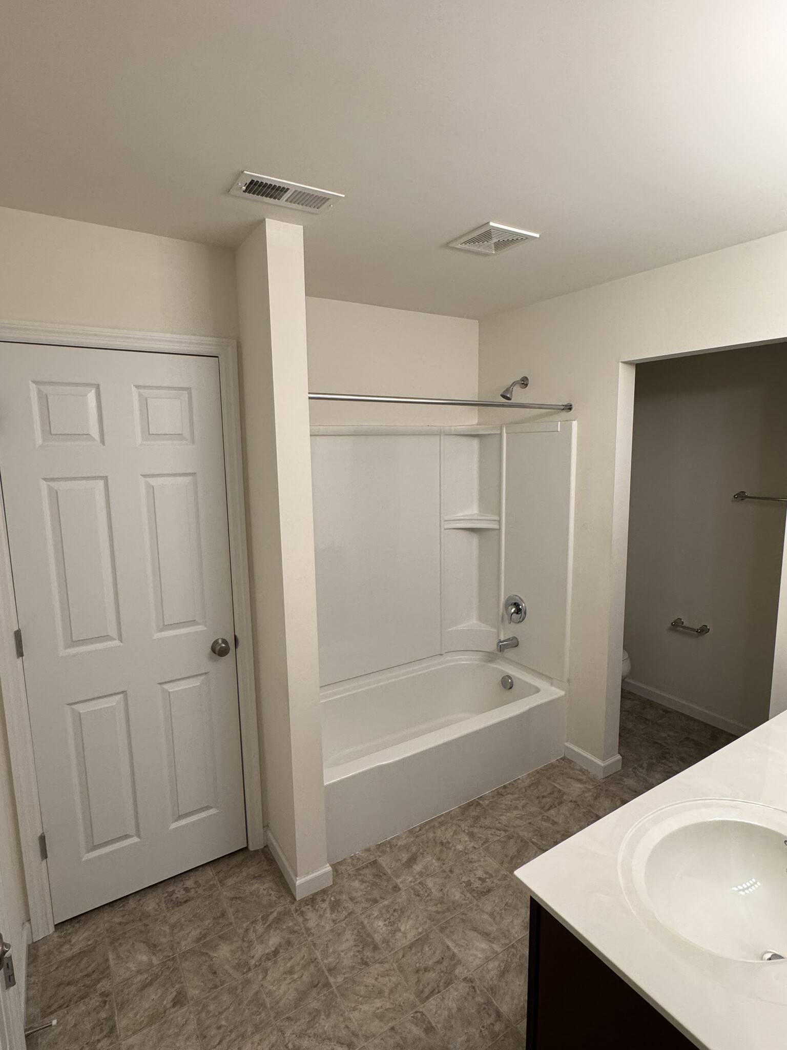 Master bathroom from closet - 502 Peruque Commons Ct