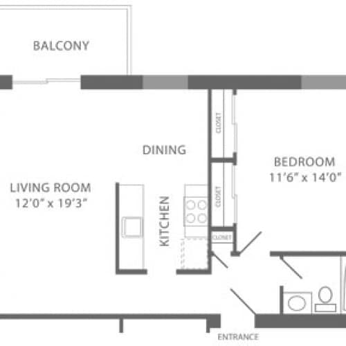 1BR/1BA - Ridgeview Apartments