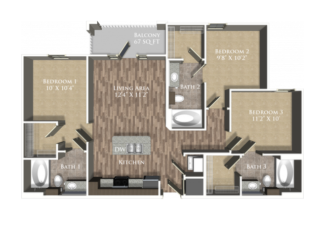 Floorplan - The Legacy at Baton Rouge