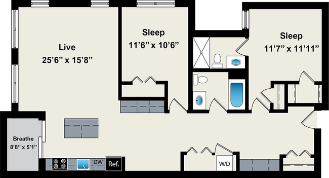 Floorplan - Reside on Jackson