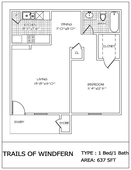 1BR/1BA - Trails of Windfern