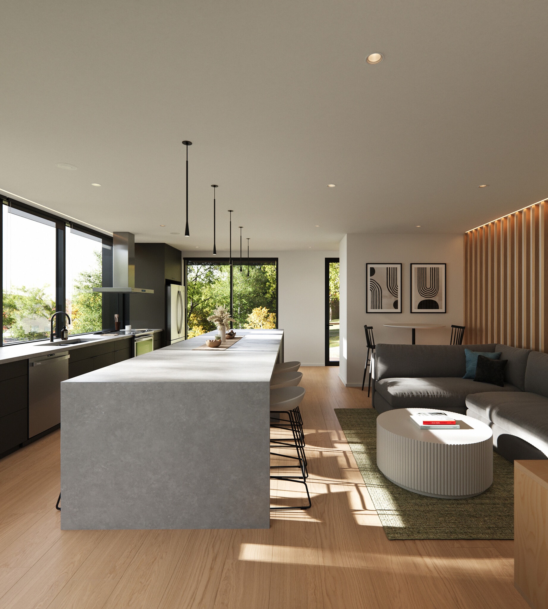 Shared Kitchen & Living Area - 796 Stewart Ave
