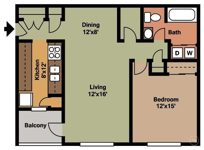 Floorplan - Honeytree Apartments