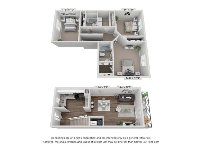 Floorplan - Wesley Place Apartments