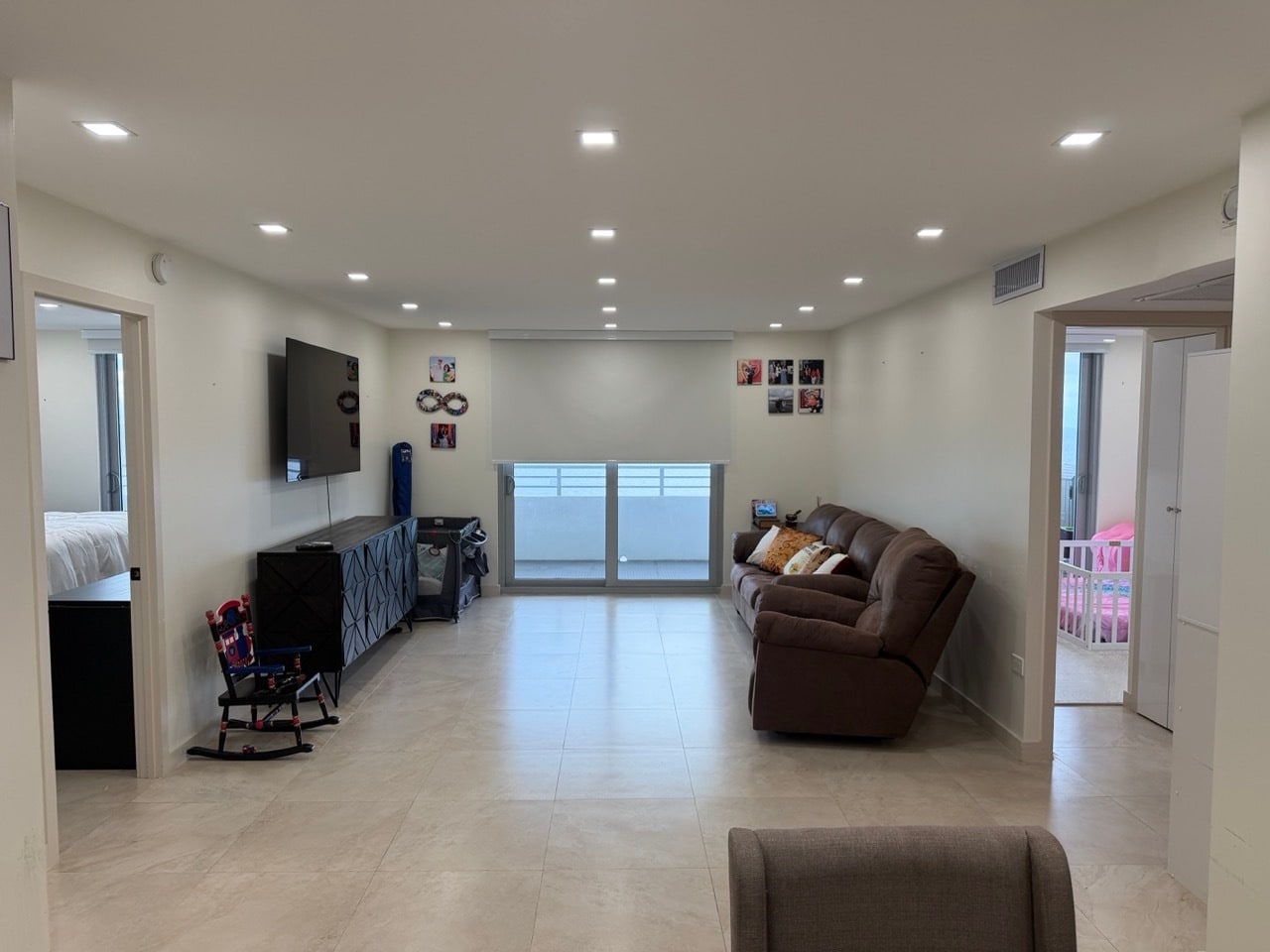 Living Room - Entertainment Center & TV - 5555 Collins Ave
