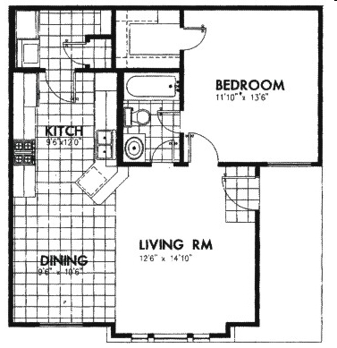 1BR/1BA - Northwood Apartments